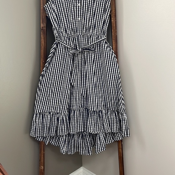 Gingham Ruffled-Hem Dress, Created for Macy's. High low hem. Excellent Pre~Loved - Picture 8 of 12